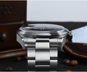 Montre-bracelet mécanique automatique de sport de luxe pour hommes <span class=keywords><strong>38mm</strong></span> NH35 étanche saphir miroir montre d'affaires plongeur fonction pointeur - Product Image 6