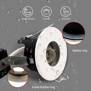 Round <strong>Replaceable</strong> GU10 and Halogen Lamp Head Press Steel Tilt Spot Light Fitting Housing <strong>Frame</strong> Recessed Gu10 <strong>LED</strong> <strong>Downlights</strong> - Product Image 4