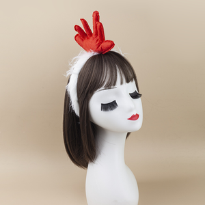 Disfraz de pollo para Halloween, accesorios, diadema de pollo de felpa, cola de pico y kit de pies - Product Image 2