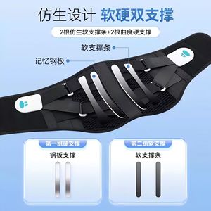 Ceinture de soutien lombaire réglable, respirante, génératrice de chaleur, pour hommes et femmes, soulagement des douleurs dorsales, protection de la taille - Product Image 2