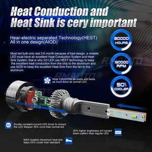 Par de bombillas LED para faros delanteros de coche, 120W, 6000K, color blanco, 20000LM, DC 9V-32V, lámpara LED para coche, IP68, resistente al agua, H7/H11 - Product Image 6