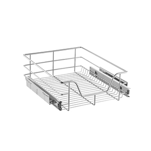 Pull out metal chrome wire basket drawers organizer