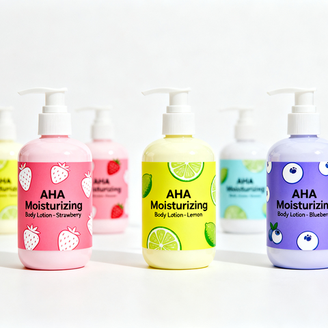 AHA Moisturizing Body Lotion with Natural Fruit Extracts Coconut Hydrating Nourishing Body Cream Skincare OEM ODM Private Label