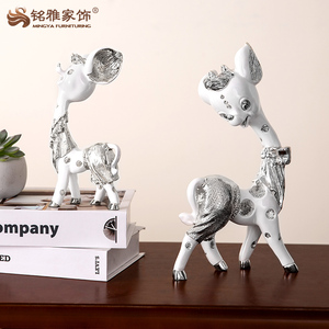 OEM ODM OBM decorazione per la casa di lusso piccolo cervo statua oro animale resina Sika cervo scultura - Product Image 5