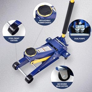 Гидравлический напольный домкрат <span class=keywords><strong>Big</strong></span> <span class=keywords><strong>Red</strong></span> Color 3T для подъема автомобилей, шин, грузов, внедорожников, седанов, 2.5 тонны, ультранизкий горизонтальный домкрат - Product Image 2