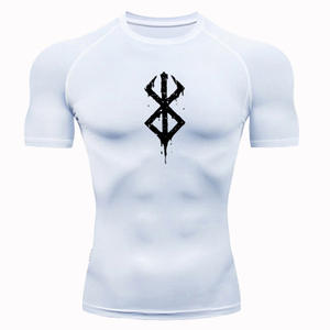 Chemises de fitness pour hommes personnalisées OEM avec impression numérique 3D - Séchage rapide, compression, manches courtes/longues, pour la course à pied, vente en gros, usine - Product Image 6