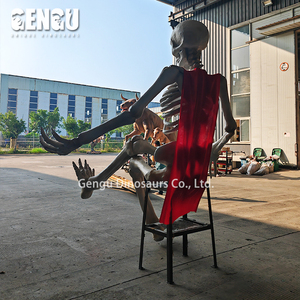 Figura de Esqueleto Animatrónico Personalizada, Tamaño Real, Decoración de Halloween para Casa Embrujada, Cráneo Realista para Exhibición de <span class=keywords><strong>Terror</strong></span> - Product Image 5