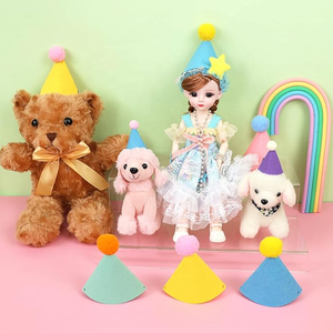 Mini chapeau de fête en forme de cône, petit bonnet d'anniversaire, petite coiffe en <span class=keywords><strong>papier</strong></span>, décoration festive pour enfants, fournitures de fête - Product Image 6