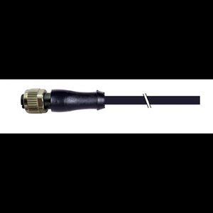 M12 a Code Femelle Droit 0 Degré 4 Broches avec 4*0.34 Sqmm PUR-Blindé Noir Cable-5Mtr IP68 Alliage de Cuivre d'Inde - Product Image 4