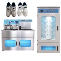 Lave-chaussures et sèche-chaussures commercial avec brosses rotatives doubles pour un nettoyage en profondeur des chaussures de sport