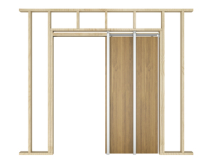 Kits de cadre de <span class=keywords><strong>porte</strong></span> de poche en aluminium à fermeture douce/ouverte avec goujons en bois enveloppés d'acier pour <span class=keywords><strong>goujon</strong></span> 2x4 Wal - Product Image 6