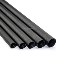 Tige télescopique en fibre de carbone de Chine, connecteur de tube carré pour tige alimentée en eau, tige de nettoyage de vitres en fibre de carbone pour ski, direct usine