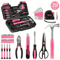 FEIDA - Juego de 39 Herramientas Eléctricas Profesionales para Bricolaje, Kit de Herramientas Manuales para Reparaciones Básicas del Hogar, Caja Portátil, Estuche Rígido OEM