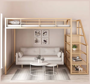 Kainice Modern Afneembaar IJzeren Stapelbed met Meerdere Niveaus voor Volwassenen, Trap, Kledingopbergfunctie, Stapelbed voor Peuters en Kinderen, Metaal - Product Image 4