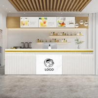 Comptoir de bar moderne en bois personnalisable de haute qualité pour les comptoirs de réception des cafés