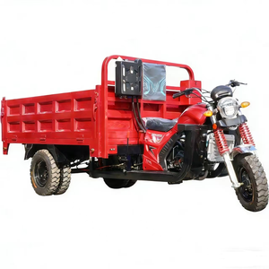 Tricycle de transport de marchandises à benne basculante hydraulique à 5 roues |   Camion de transport de chantier à moteur essence refroidi par eau, capacité de charge de 2000 kg - Product Image 6
