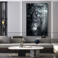 Salon lion peinture murale Wall Art animal peinture décorative