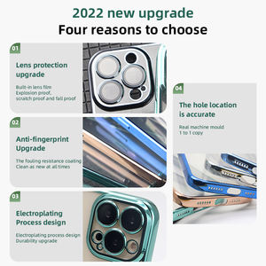 <span class=keywords><strong>Coque</strong></span> souple en silicone TPU pour <span class=keywords><strong>iPhone</strong></span> 13 12 <span class=keywords><strong>11</strong></span> <span class=keywords><strong>Pro</strong></span> Max, compatible avec les housses de téléphone transparentes d'origine - Product Image 2