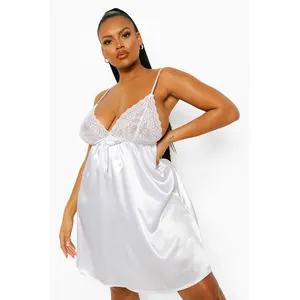New Product Womens Nightgowns Set Satin Light Fabric Night Dress Plus Size Sleepwear.