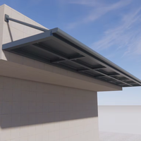 Auvent de magasin en aluminium commercial de taille personnalisée auvents de porte de balcon