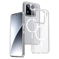 Pour Xiaomi 15 17 Pro Max Étui de protection magnétique transparent HD antichoc pour Xiaomi 14T Pro 15 Ultra Coque en TPU PC antidérapante