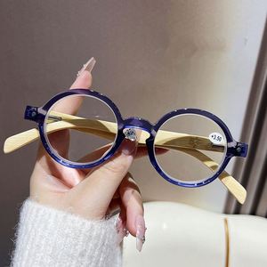 Gafas de Lectura Redondas de Bambú para Hombre y Mujer, con Protección Anti Luz Azul, para Hipermetropía y Presbicia, Venta al Por Mayor - Product Image 3