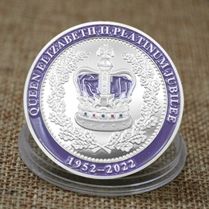 Pièce de défi personnalisée en métal émaillé de la <span class=keywords><strong>reine</strong></span> Elizabeth d'Angleterre pour cadeau promotionnel - Product Image 2