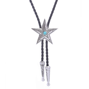 สร้อยคอ Bolo Tie ทำจากหินธร<span class=keywords><strong>ร</strong></span>มชาติ<span class=keywords><strong>ค</strong></span>าวบอยตะวัน<span class=keywords><strong>ต</strong></span>กสำหรับผู้ชายทำจากสังกะสีอัลลอย<span class=keywords><strong>ค</strong></span>ุณภาพสูง - Product Image 2