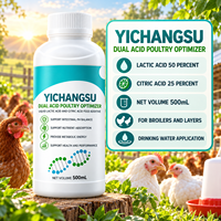 Additif alimentaire liquide à base d'acide lactique et d'acide citrique pour poulets de chair et poules pondeuses