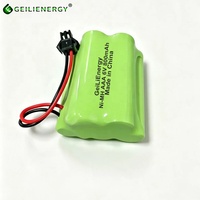 Pack de batteries rechargeables GeiLiEnergy personnalisées 6 volts NiMH AAA 800 mAh 6V avec prise SM 2P pour jouets télécommandés