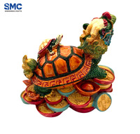 Figurine 3D personnalisée en résine SMC, tortue dragon sculptée artistiquement, porte-bonheur, statue Feng Shui, décoration de bureau et de maison