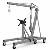 Lève-moteur hydraulique pliable 2-en-1 2T avec niveleur