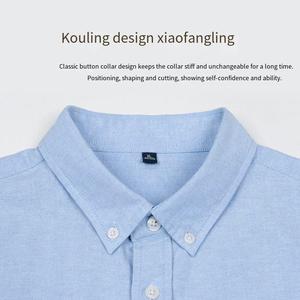 Kemeja Formal Pria Korea Katun Slim Fit Kancing Satu Baris Anti Kusut dan Bernapas dengan Teknik Cuci untuk Musim Panas - Product Image 2