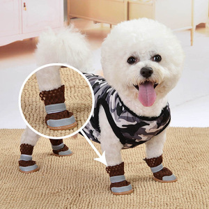 Small Dog Summer Sandals Cute Solid Pattern Breathable Anti-Slip <strong>Pet</strong> <strong>Shoes</strong> with Comfortable Reflective Mesh Rubber Feet Covers - Product Image 2