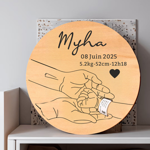 Custom Baby Birth Announcement Sign Personalized Baby Name Wooden Durable Hospital Newborn <strong>Photo</strong> Prop Factory Price - Product Image 4