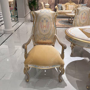 Ensemble Table de Salle à Manger Ovale et 8 Chaises en Bois Massif Style Classique Italien de Luxe - Product Image 6