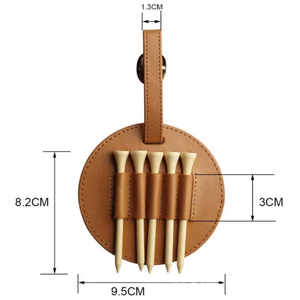 Porta Tees de Golf Portátil Dericsson y Bolsa de Cuero PU para Tees de Golf con Soporte para Logotipo Personalizado - Product Image 1