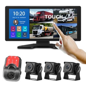 Telecamera di visione di 360 gradi 10.36 pollici Quad universale Split Screen registrazione Loop Dvr 4 canali 4k Dash Cam Ai Blind Spot sistema