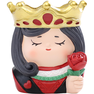 Roogo Nhân Vật Sáng Tạo Nồi Nữ Hoàng Nghệ Thuật Trồng Hoa Với Thiết Kế Phim Hoạt Hình Nhựa Trang Trí Nội Thất Cho Quà Tặng Sơn Kết Thúc - Product Image 1