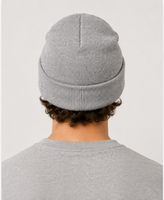 Bonnet en tricot 100% coton, doux, côtelé, chaud, extensible, pour l'hiver, streetwear, unisexe, logo personnalisé, vente en gros, bonnet ajusté, OEM