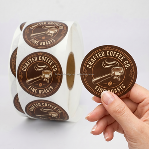 Étiquettes rondes personnalisées certifiées RoHS, autocollantes, imperméables, pour les emballages de boissons (bubble tea, café) et de produits alimentaires - Product Image 4