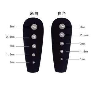 Perlas de imitación de 1,5-4mm, pegatinas para uñas de parte trasera plana, mixtas, de media forma redonda, accesorios de joyería DIY brillantes, 80-100 unidades - Product Image 3