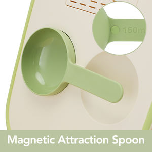 Conteneur de stockage d'aliments pour animaux de compagnie avec roues Grande poubelle à croquettes pour chiens de grande capacité en matériau PP Mangeoire pour animaux de compagnie pour petits animaux - Product Image 3