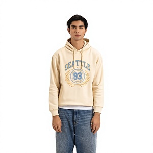 เสื้อฮู้ดซิป ¼ ซิป ผ้าฝ้ายฟลีซ สีพื้น ทรงปกติ สำหรับฤดูหนาว รับสกรีนโลโก้ - Product Image 3