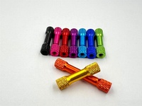 Services d'usinage CNC – Entretoises moletées à double tête de haute précision en aluminium 6061 M3, anodisées colorées, usinage 11 couleurs