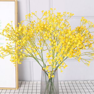 Flores Artificiales de Baby's Breath, Flor de Seda Amarilla DLF-023, Decoración para Bodas y Hogar - Product Image 3