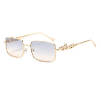 Lunettes de soleil de luxe rétro carrées en alliage SPUKA HR5671 2026 avec verres dégradés, protection UV400, logo personnalisé