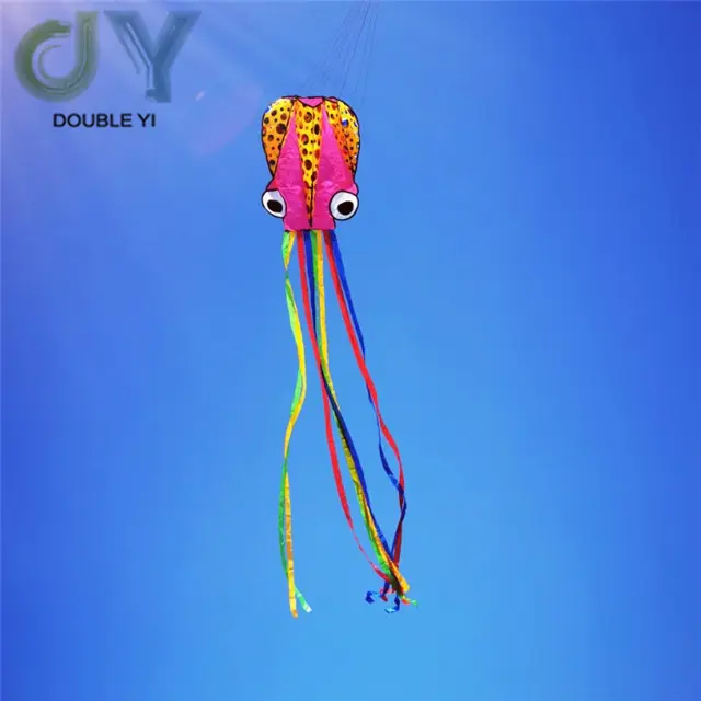 New design Chinese kites Outdoor Beautiful Fun Sport toy gift kids Software Polyester easy fly Colourful octopus kite flying