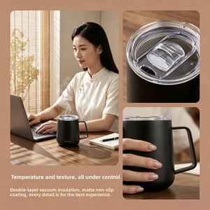 2026 New Stylish 304 Stainless Steel <b>Insulated</b> <b>Mug</b> with 6-12 Hours Thermal Insulation Big Belly Design Portable Home Office Gift - Product Image 4