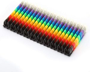 Marcadores de Cables con Clip, etiquetas de números de <span class=keywords><strong>Cable</strong></span>, marcador de numeración de Cables de colores, marcador de Cables de <span class=keywords><strong>tubo</strong></span> para marcar Cables codificados por colores - Product Image 1